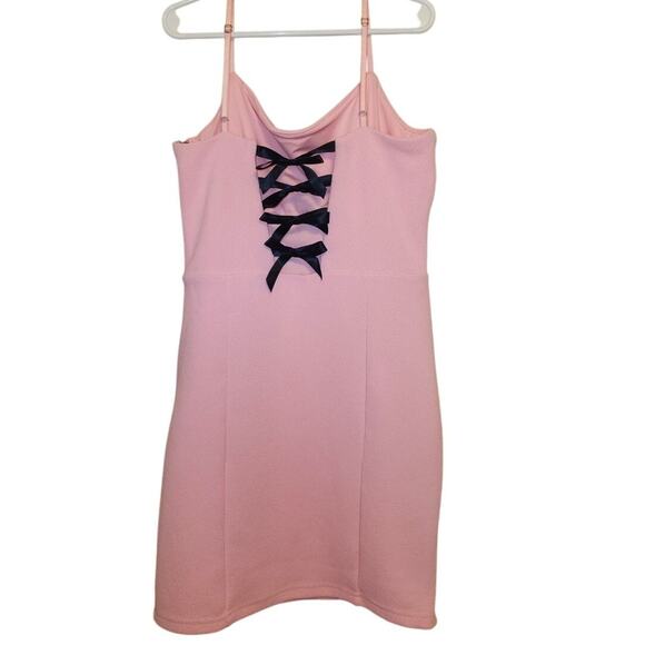 NWT With Jules Big Girl's Dress Back Black Bow Detail  Pink XL - Picture 2 of 7